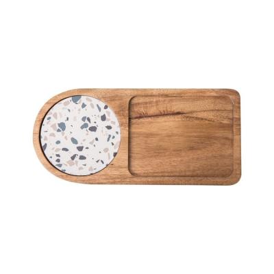 China Best Selling Original Wooden Tea Tray Tray Retro Acacia Wood Creative Restaurant Rectangular Western Sushi Steak Bread for sale