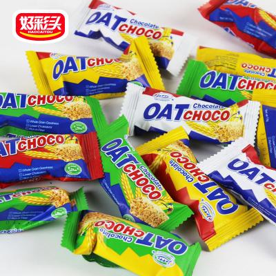 China bar shape oatmeal chocolate candy, white chocolate candy sugar, cheap chocolate candy bar for sale