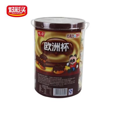 China Hot Mini Chocolate Star Cup With Milk Egg Jam Chocolate Crispy Cookie For Sale Chocolate Cookies for sale