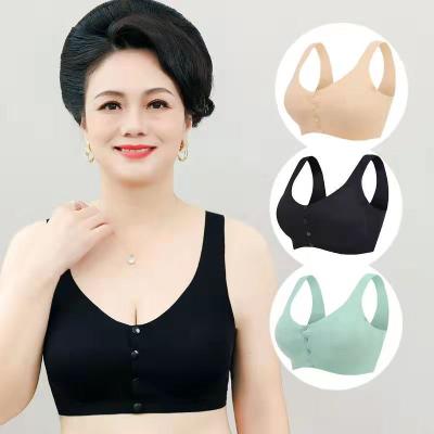 China Front Open Breast Adult Breathing Antibacterial X-ray Ice Silk Fabric Nursing Nursing Bra Nursing Maternity and Nursing Bras for sale