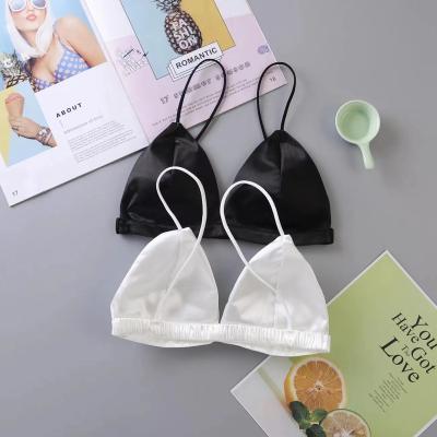 China Lady Beautiful solid color QUICK DRY back made of ice silk fabric padded women back elastic top tube bra bralette chest tube top bra for sale