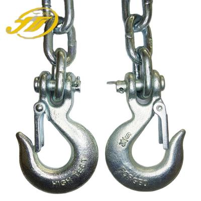 China Drag Trailer Chain Safety Link Chain with Escape Hooks for sale