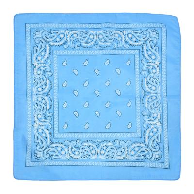 China DecorateÂ   Wholesale Custom Printed Promotional Square Logo Shape Cotton 100% Bandana for sale