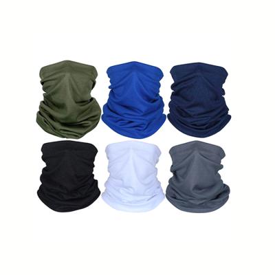 China Multifunctional Solid Color Neck Cuff Dust Face Cover Quickly Dry Breathable Bandana Scarf for sale