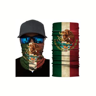 China Multifunctional high quality outdoor main face scarf tube Mexico flag bandana neck cuff for sale