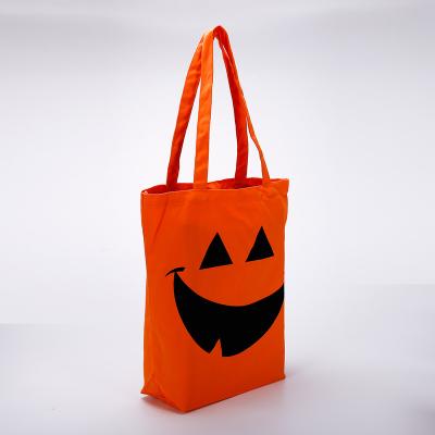 China Cheap Fashion Halloween Day Promotion Cotton Canvas Bag With Handle For Lady for sale