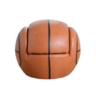 China Amazon Ball Shape Modern Hot Selling Kids Sofa Furniture Basketball Armchair With Stool for sale