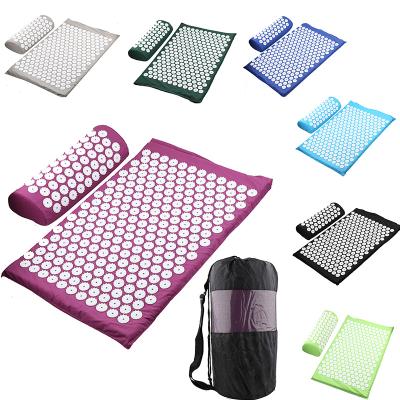 China Customsized Non Slip Yoga Mat Acupressure Lotus Massage Mat Relieve Back Stress Body Pain Spike Massage Mat for sale