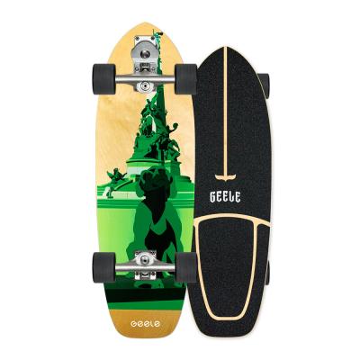 China Customsized S7 Skateboard Highly Smooth Maple Earth Single Surf Kick Carving Outdoor Cruiser Skate Board Pumping Sport for sale