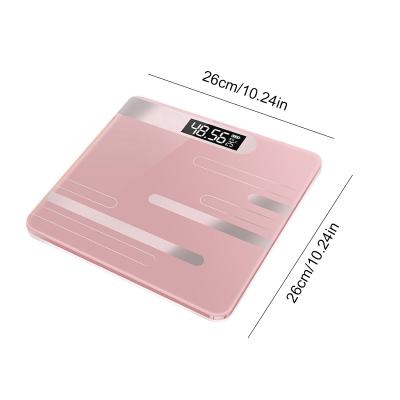 China Customsized Bathroom Body Floor Measures Bath Body Weighing Digital Body Weight Scale LCD Display Smart Glass Electronic Scales for sale