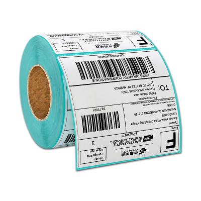 China Waterproof Perforated Direct Thermal Label Computer 4x4 Condition Thermal Paper For Transportation for sale