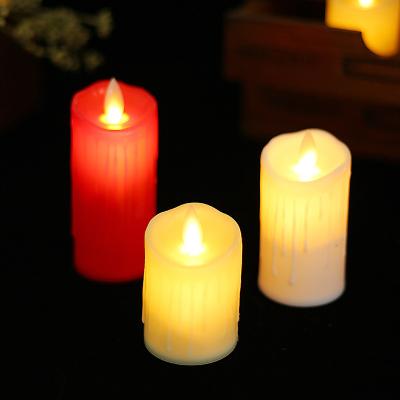 China Christmas Plastic Candle Party Wedding Decor LED Swing Candle Religious Activities Electronic Flameless Wholesale Safety Non-Smoking for sale