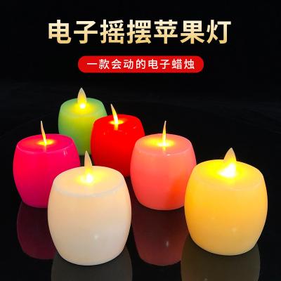 China Wedding Birthday Party Gift Christmas Supplier Wholesale LED Chinese Candle Light Apple Shaped Electronic Flameless Candles Tea Lights for sale