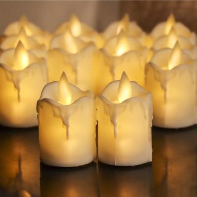 China Small Size 5*6cm Movable Wick LED Candle Birthday Plastic Battery Operated Electric Flame Candle Flickering Lights for sale