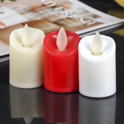 China Wholesale Birthdays Tears Drop Wax Candle Drop Plastic Led Candle Christmas Decoration Flickering Movable Wick Led Pillar Candles for sale