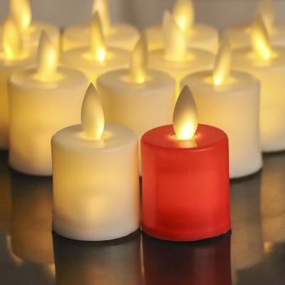 China Wholesale Moving 12pcs/Box Plastic LED Wick Candle Moving Wick Flameless Candle For Home Decoration for sale