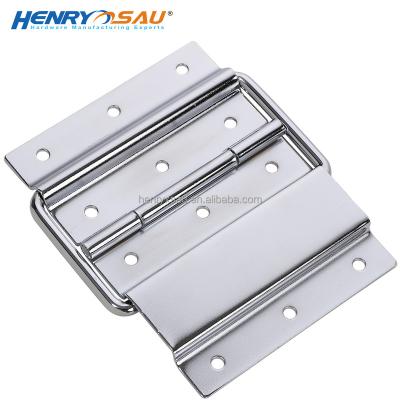 China Cabinet Metal Hinge Case and Flight Case Hardware Mounting Strut Supporting and Connecting Steel Hinge with Lid Stay 12 Holes Extra Full Size Back Buckle for sale