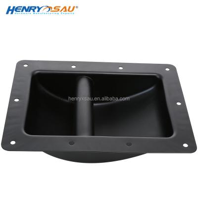 China HOME THEATER Hot Sale Speaker Cabinet Parts Steel Bar Recessed Steel Bar Handle In Black Bar Handle For Subwoofer System Parts for sale