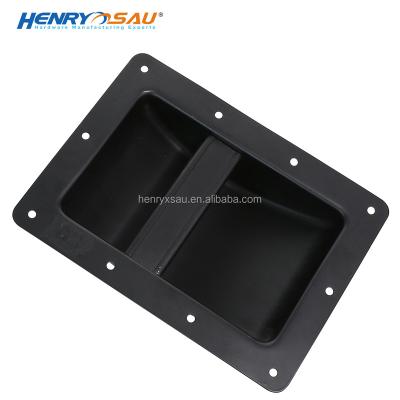 China HOME THEATER Hot Sale Speaker Cabinet Parts Steel Bar Recessed Steel Bar Handle In Black Bar Handle For Subwoofer System Parts for sale