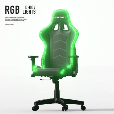 China JOHOOFURNITURE Colorful Reclining Gaming Chair (Height) Adjustable RGB LED Various Style With Shining Lights for sale