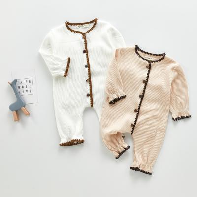 China Lovely cute popular style for baby romper girls knitting simple fabric color baby winter romper for sale