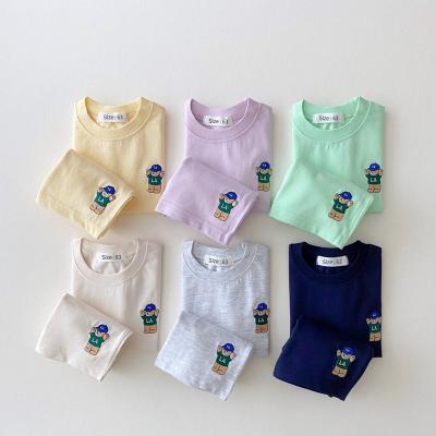 China Soft Vintage Cotton Baby Clothes Sets Summer Casual Tops Shorts Toddlers Kids Unisex Clothing Outfits for sale