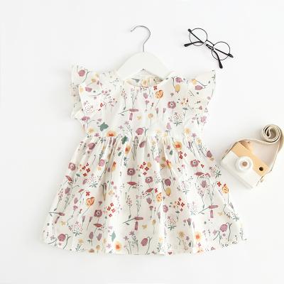 China Breathable Princess Baby Girls Dresses For 0-3Y Floral Dress Casual Toddler Infant Baby Clothes Dress for sale