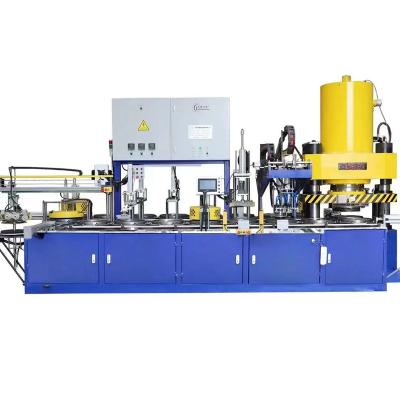 China Automation Automatic Industrial Double-pressure Head Resin Grinding Wheel Forming Machine for sale