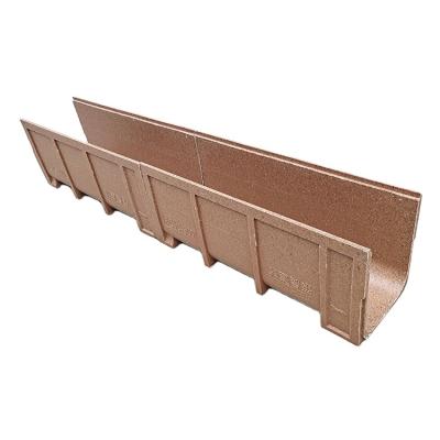 China Modern Cheap Price Industrial U-Groove Resin Compound Linear Drainage Ditch for sale