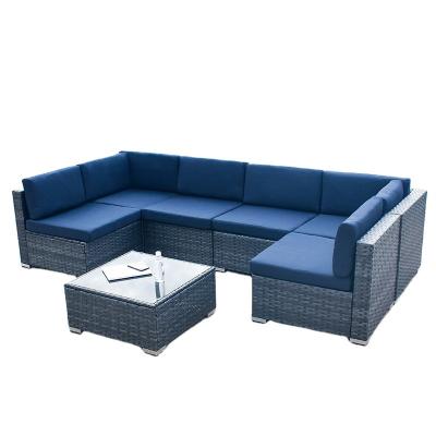 China Durable Garden sofa set outdoor luxury outdoor garden aluminum sofa set furniture for sale