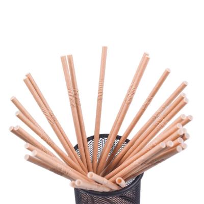 China Stored Sustainable Beige Environmental Protection Paper Collapsible Disposable Biodegradable Straw for sale