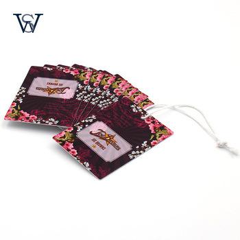 China Sustainable Custom Luxury Hanging Label With Clamps Free Special Swing Paper Product Hang Tags For Apparel Garment for sale