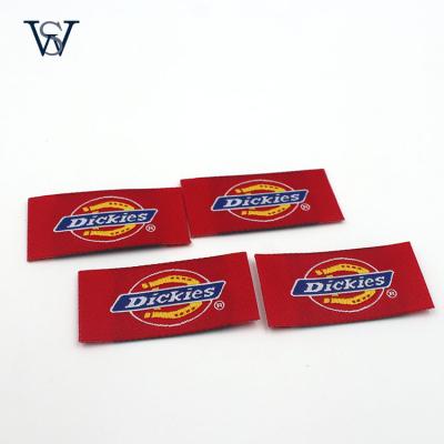 China Sustainable Woven Apparel Accessories Label Garment Fabric Label Custom Woven Label For Clothing for sale