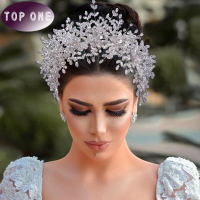 China Bride Wedding Headband Silver Pearl Hair Vine Braid Headpiece Bridal Hair Accessories TO-270250 for sale