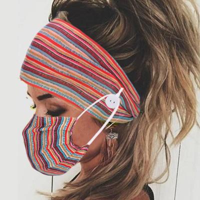 China Custom fabric hair accessories knitted mask with matching headbands mask and headbands for sale