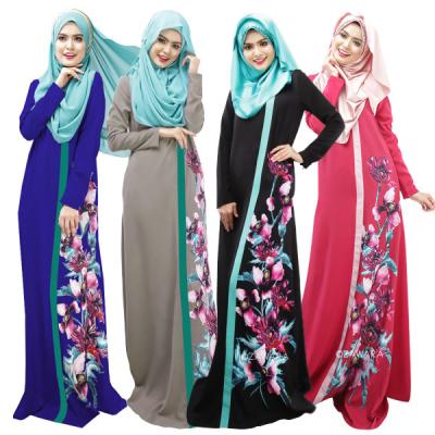 China European Muslim Embroidery Wholesale Long Maxi Abaya Loose Robe Dress TO-111517 for sale