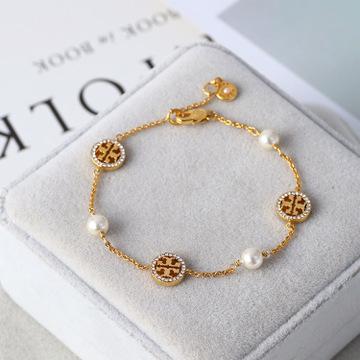 China Fashion religious design inlaid beads bracelet china manufacturer hot sale wholesale tennis chain semicircle charms bracelet for women for sale