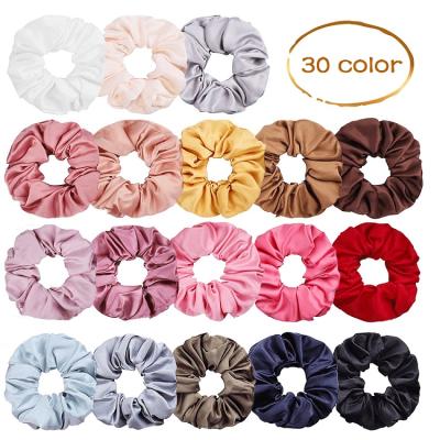 China Korean Designer Chiffon Customize Elastic 100% Silk Hair Scrunchies Flip Hair Ties For Girls Set TO-111003 for sale