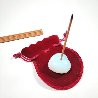 China Chinese Mini Cute Incense Sculpture Inserted Opalite Madden Stick Holder Heart Shape Madden Holder for sale