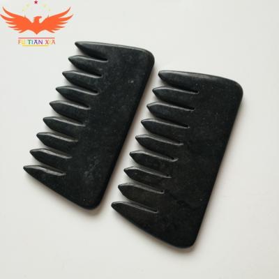 China Bian stone massage head comb gua sha stone gua sha tool combs for women for sale