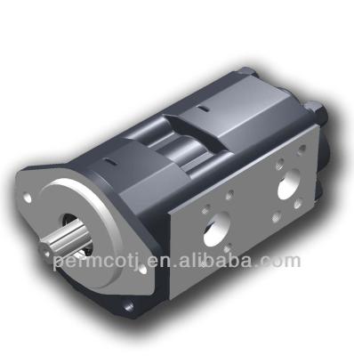 China Double pump casting hydraulic gear pump for parker replacement, commercial for sale