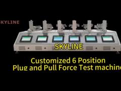 6 stations Plug and Pull Force Tester