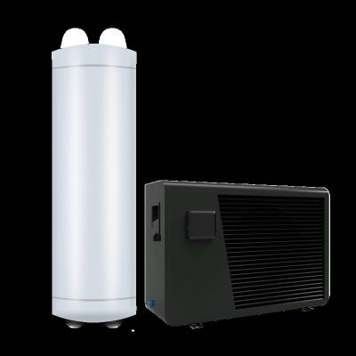 China Outdoor Mini Inverter Slot Air Source Hot Water Heat Pump Domestic Hot Water Tank Thermodynamic Split for sale