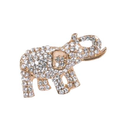 China New Style Fashionable Ladies Lovely Breastpin Elephant Shape Rhinestone Zinc Alloy Brooch for sale