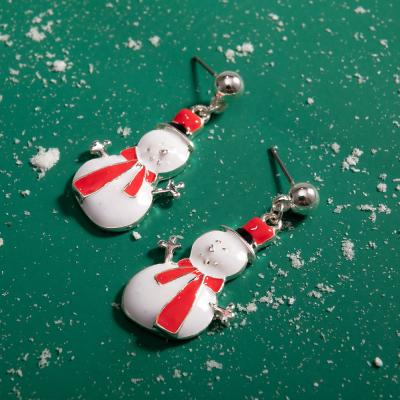 China CLASSIC Cute Christmas Earring Designs Handmade Snowman Snowman Styles Earrings For Women Jewelry for sale