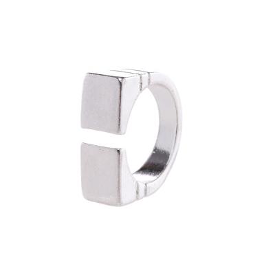 China FASHIONABLE personalized simple geometric punk unisex opening ring for sale