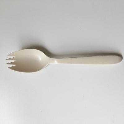 China Eco Disposable and Eco Friendly Portable 2 in 1 Spork Cornstarch for sale