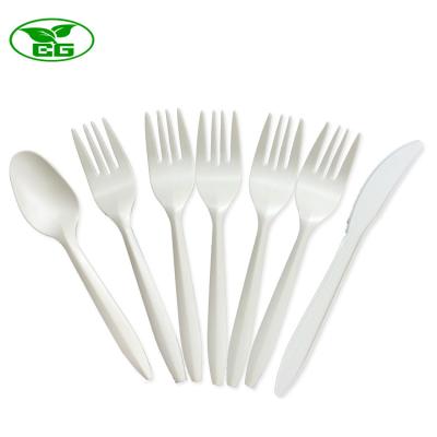 China 2021 Disposable and Eco-friendly Amazon Success Biodegradable 100% Compostable Knife Fork Spoon Set Bio for sale