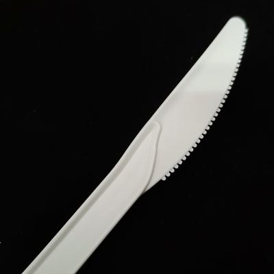 China Hot Disposable and Eco-friendly New Low MOQ Low Disposable Cornstarch Biodegradable Knife for sale