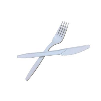 China Restaurant Eco Disposable Top Selling White Cornstarch Birthday Cake Knife for sale